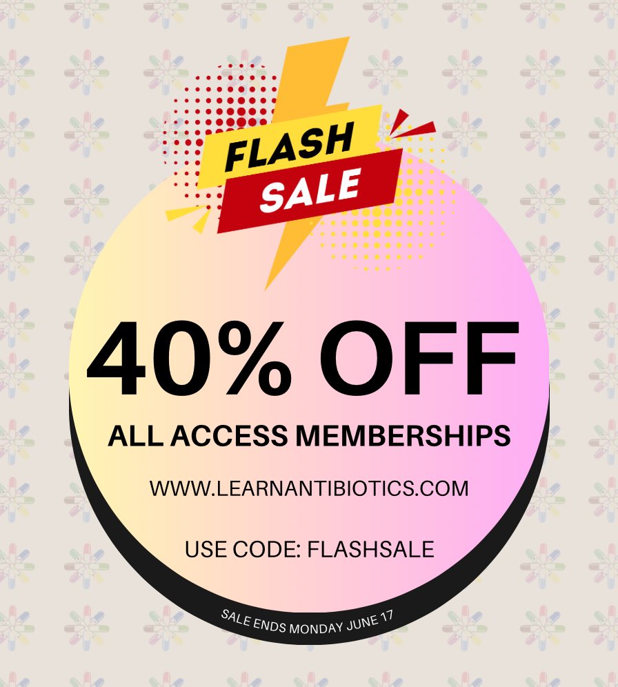 ❤️ This is a big deal ❤️

Our members support the existence of IDstewardship.com and LearnAntibiotics.com. Not to mention members get access to  A LOT of ⭐️ exclusive, diverse, and novel top-notch study materials

training.idstewardship.com/sign-up/

🗣️Tell your students, residents,