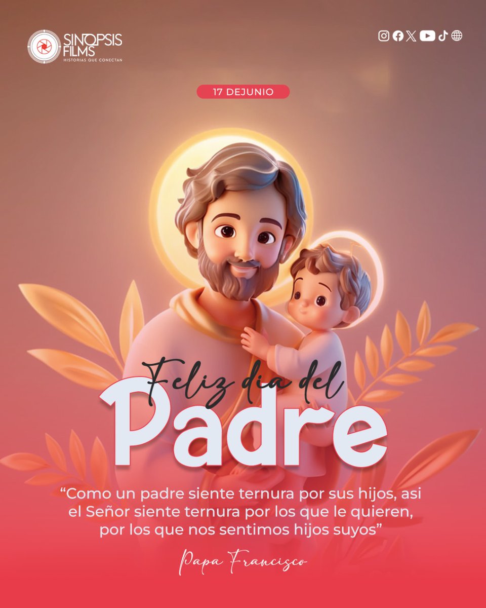 sinopsis_films's tweet photo. Hoy celebramos a los padres que, como San José, nos guían con amor, sabiduría y fe. 🙏 Que su ejemplo de humildad y dedicación inspire a todos los padres a seguir siendo pilares de fortaleza y amor en sus familias. ¡Bendiciones a cada uno! 🌟👨👧👦 #DíaDelPadre #SanJosé #AmorPaternal https://t.co/CTmh5IB97y