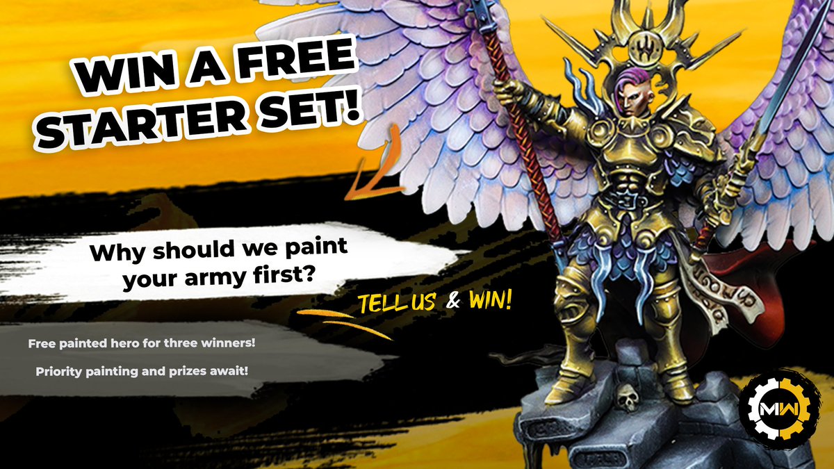 minis_for_war's tweet image. When you fill out the form and make a down payment before the preorder starts, you’ll enter our contest. Tell us why are you excited about the new Age of Sigmar 4th edition, and you could win big❗️🔥
minisforwar.com/painting-servi… #ageofsigmar #newaos