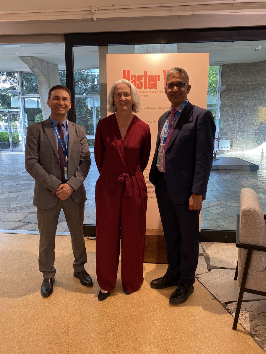 VishalVSharma7's tweet photo. It has been two years of coordination with the teams in #UNESCO (CLD & Admin Depts), Foundation Heartfulness, Ministry of AYUSH, Ministry of External Affairs & the Ministry of Education for the #Yoga4Unity event & #MasterYoga exhibition. https://t.co/PJbeZXv0wo