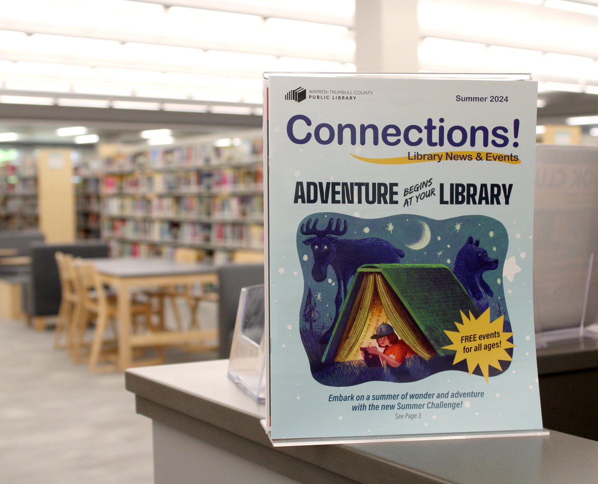 WTCPL's tweet image. Have you picked up your free copy of our current &quot;Connections&quot; event guide yet? Stop by any #WTCPL location, or view it on the library website to make sure you don&apos;t miss out on any of the fantastic FREE activities happening this summer at your library! wtcpl.org/wp-content/upl…
