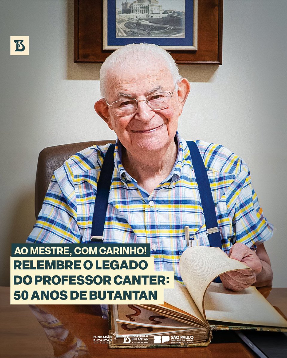 Professor Canter: 50 anos de paixão pelo Butantan! 

Neste 15 de junho, o Instituto celebra a memória do Professor Henrique Moisés Canter, que revolucionou a área cultural e hoje completaria 86 anos. 

Confira 👇
tinyurl.com/2ep4zrz2