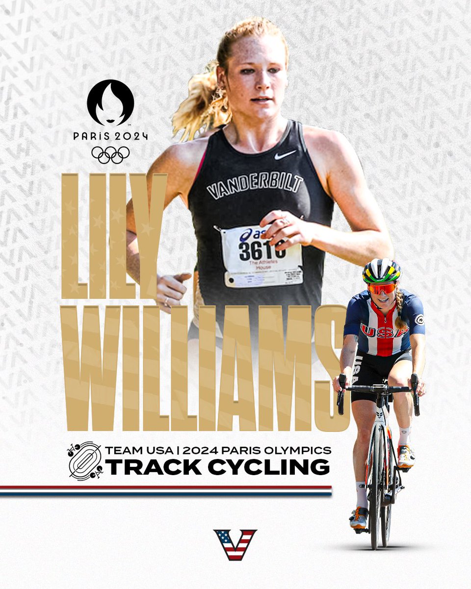 𝘿𝙤𝙧𝙚𝙨 𝙩𝙤 𝙋𝙖𝙧𝙞𝙨 

Congratulations to Vanderbilt alumna Lily Williams on making her second Olympic track cycling team. Commodore Nation is excited to cheer you on in Paris! 💪⚓️⬇️

#AnchorDown | #TeamUSA