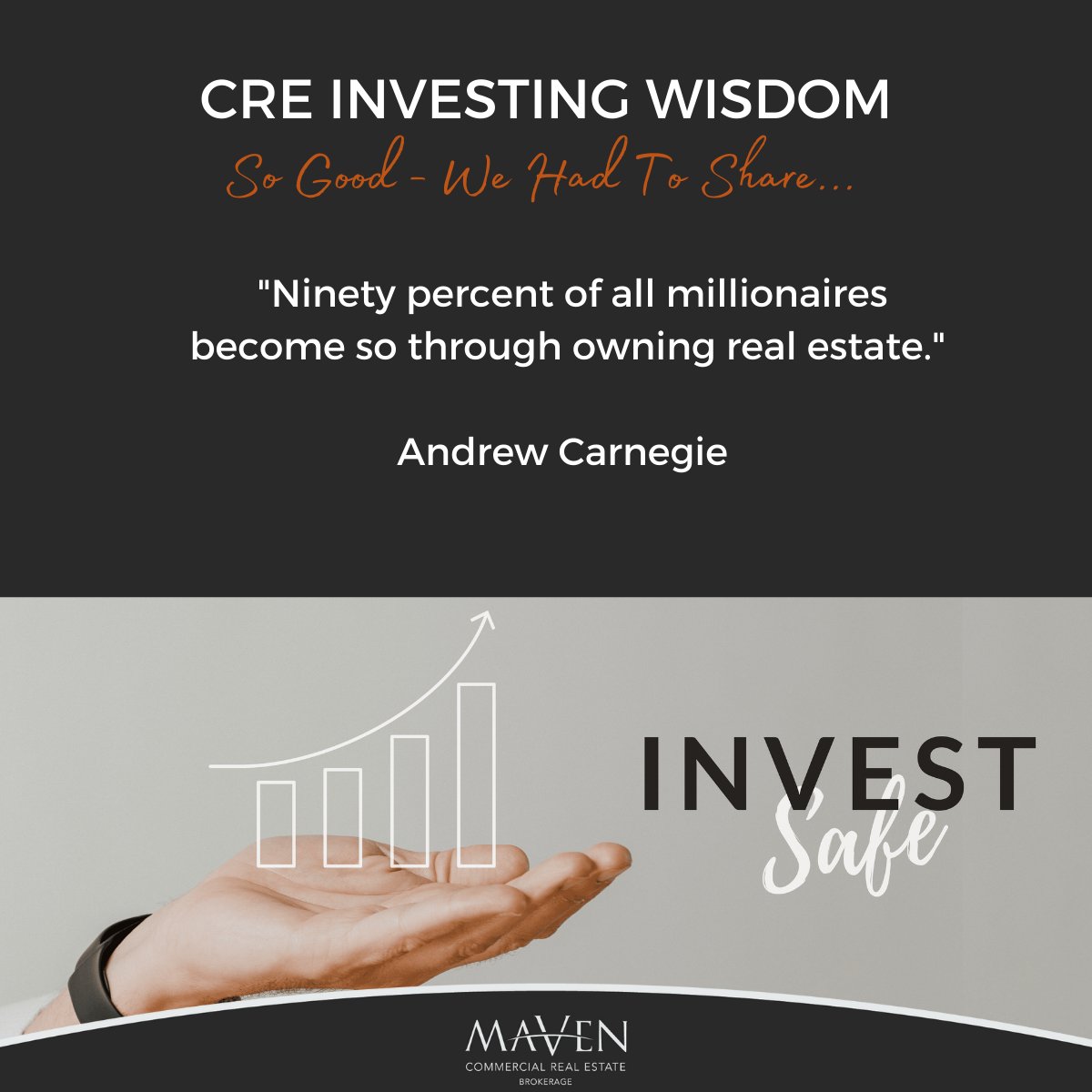 Maven Commercial Real Estate, Brokerage (@mavencommercial) on Twitter photo Weekend Wisdom......
#investbarrie #simcoecounty #personalwealth #cre #commercialinvesting #andrewcarnegie #millionairelifestyle Weekend Wisdom......
#investbarrie #simcoecounty #personalwealth #cre #commercialinvesting #andrewcarnegie #millionairelifestyle