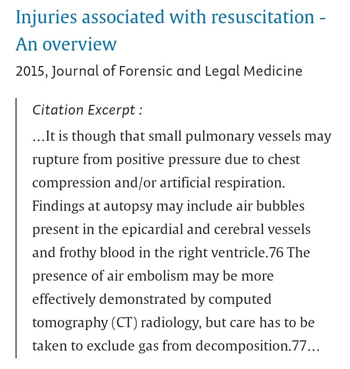 #LucyLetby: Even IF an air embolism was present in any of the cases.. &amp; it's highly questionable that there was.. It has to be remembered that this is known to occur as a result of resuscitation. 
Clearly Dr Evans didn't take this into account once he'd settled on his conclusion.