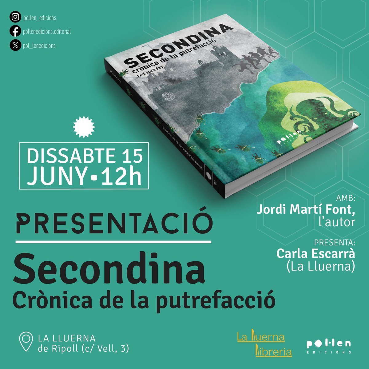 carrera_mar's tweet photo. Dos actes ben potents demà amb @jordimartifont_ i l'obra #Secondina ecoeditada per @pol_lenedicions El primer a Ripoll, amb les llibreteres més connectades amb el cicle de la natura que conec @EscarraCarla a @LL_lluerna #MasLaSala 🤗💦❤️🔥🌳🪺🌿 https://t.co/gYGPrt1Zm8