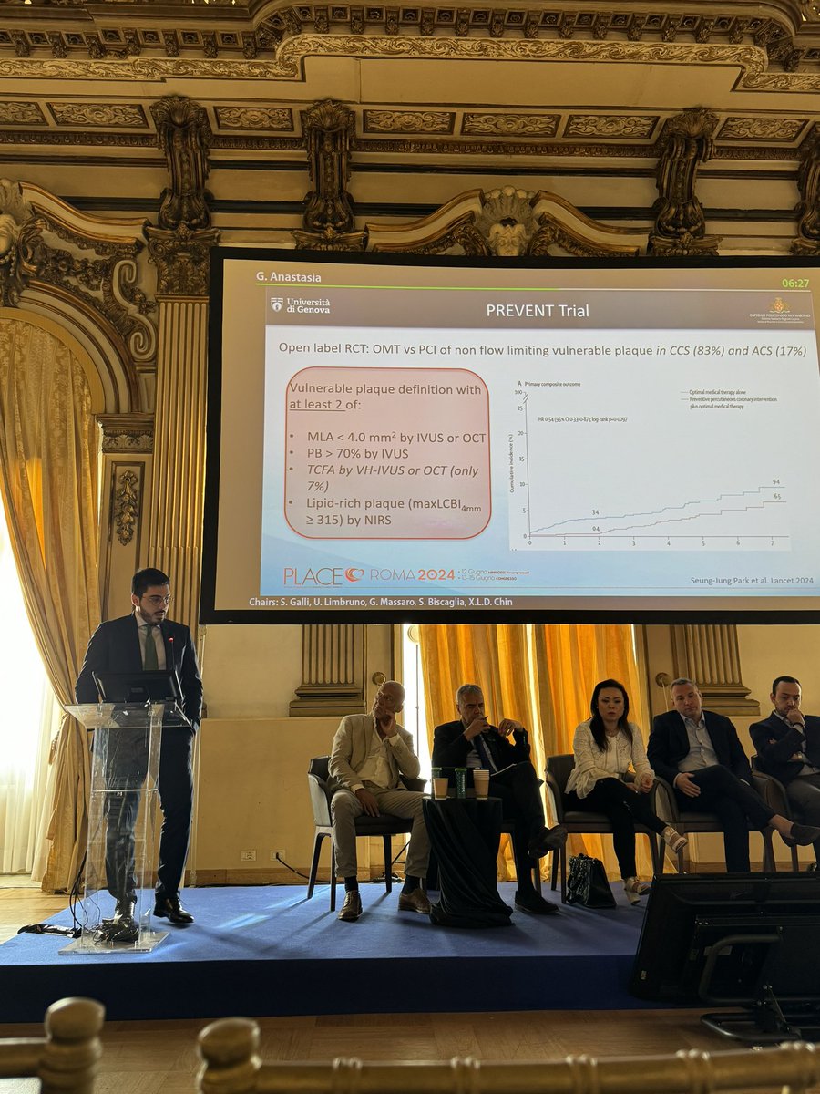 Gianluca Anastasia (@gianlucaanastas) on Twitter photo Honored to talk about invasive assessment of coronary plaque vulnerability at #PLACE in Rome. Thanks to <a href="/RoccoVergallo/">Rocco Vergallo</a> for the opportunity and mentorship. Honored to talk about invasive assessment of coronary plaque vulnerability at #PLACE in Rome. Thanks to <a href="/RoccoVergallo/">Rocco Vergallo</a> for the opportunity and mentorship.