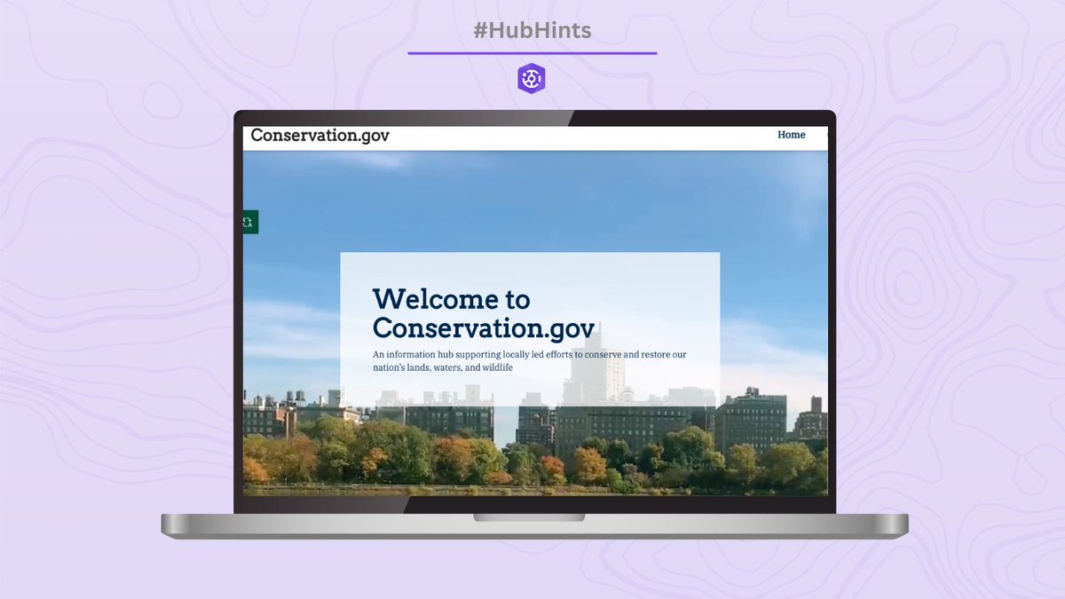 scottmeinhardt's tweet image. This week&apos;s #HubHints features the U.S. White House&apos;s impressive Conservation. gov, an #ArcGIS powered hub that supports local initiatives to conserve and restore the nation&apos;s lands, waters, and wildlife. Find more details in the community post ➡️ ow.ly/EaGV50SjbVu