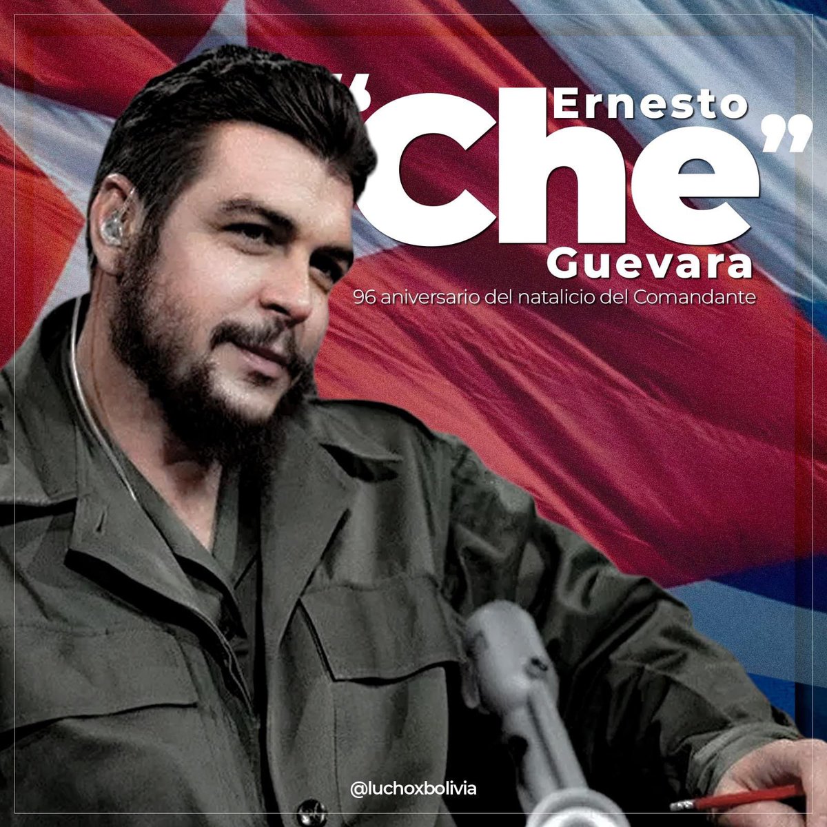 El legado del comandante Ernesto "#Che" Guevara está presente en cada pensamiento revolucionario, en cada lucha por la libertad, dignidad y justicia social para nuestros pueblos. Hoy recordamos 96 años de su natalicio, porque su figura siempre será símbolo de lucha y resistencia