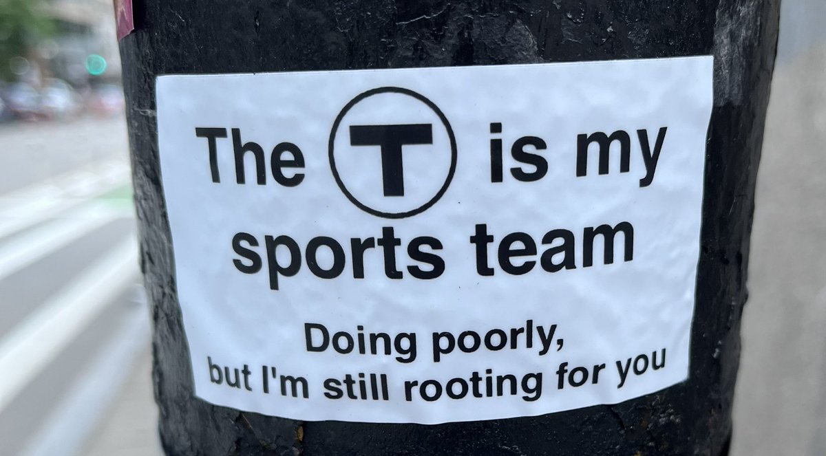 Seen on a light pole near Park Street station in Boston. <a href="/MBTA/">MBTA</a> #Boston #mbta