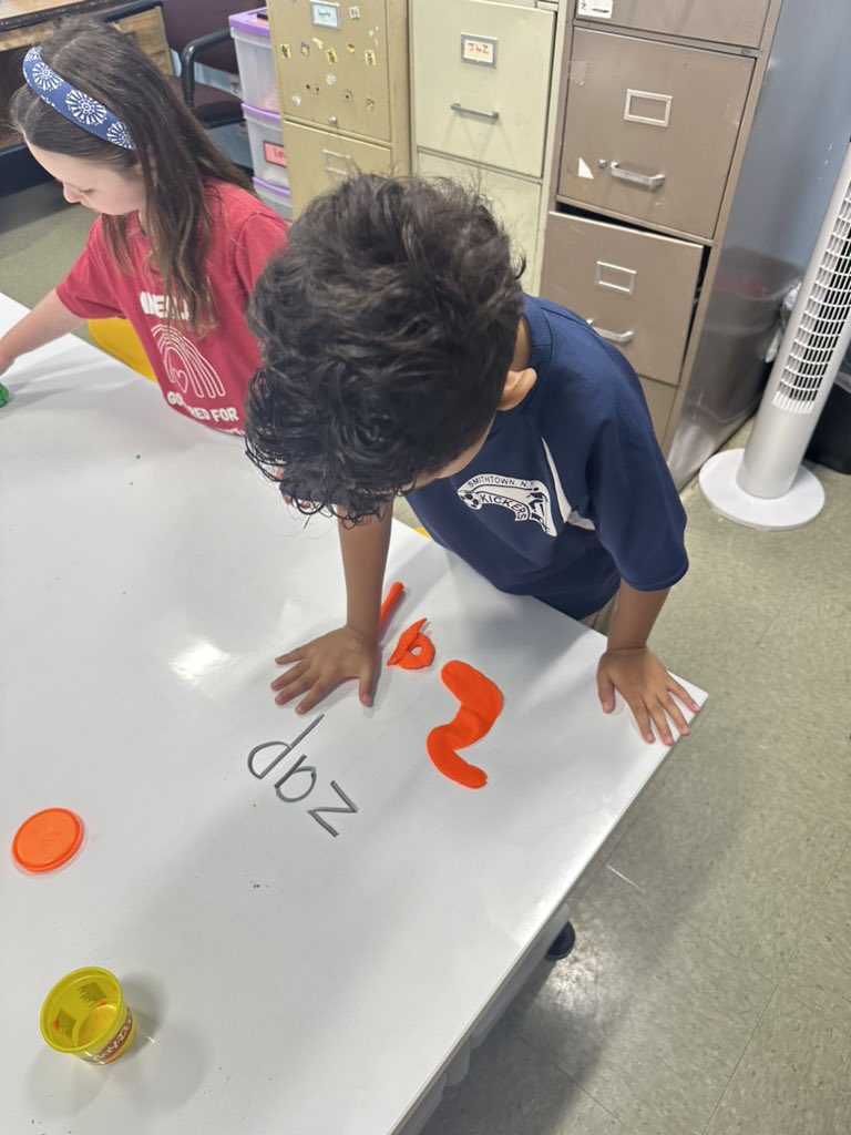 these kindergarten learners had so much fun wrapping up our phonics program by showing what they learned using playdoh #MineolaProud <a href="/MeadowDriveElem/">Meadow Drive School</a>