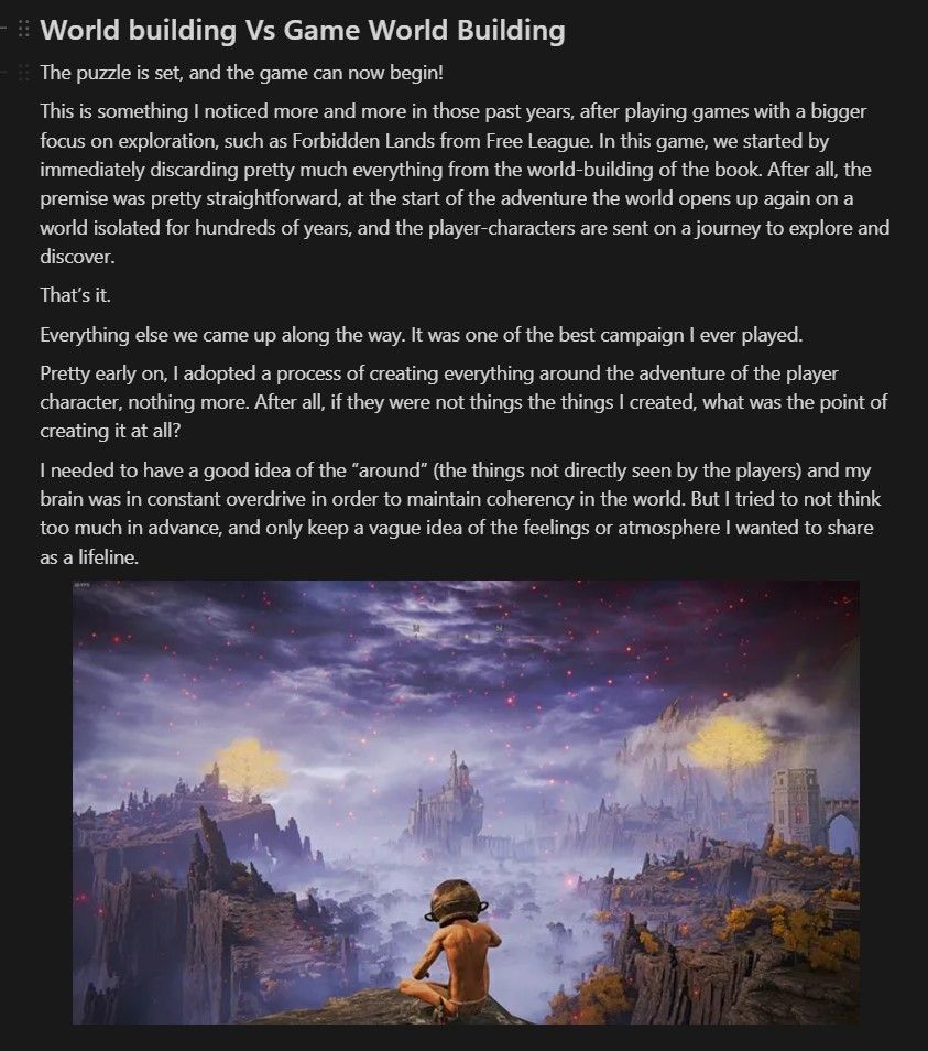 Navezof's tweet photo. World-building or game world-building? #trpgcommunity how do you approach world-building for your game? For this 4th entry of my devlog for #SongsAndSagasGameJam I'm talking about my approach to world-building.
https://t.co/q14023vxZV https://t.co/9zcytAEN9l