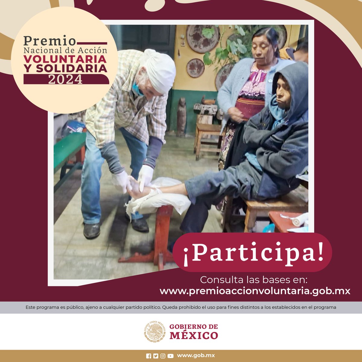 Hacienda_Mexico's tweet photo. Participa en la convocatoria del Premio Nacional de Acción Voluntaria y Solidaria #PNAVS 2024.

Revisa las bases aquí 👇
https://t.co/nddeLAytux https://t.co/doksFuTq70