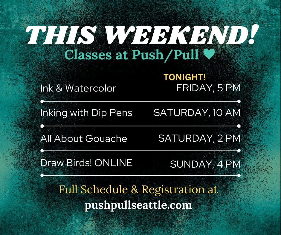 PushPullSeattle's tweet image. Need weekend plans? Make plans with us! pushpullseattle.com/classes.html#u…