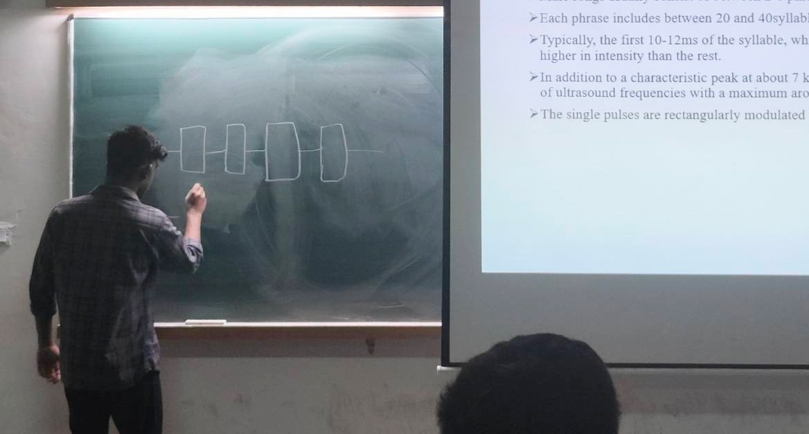lab_behavioural's tweet photo. Today's summer talk series lecture was led by @melwinharis He spoke about calling patterns in grasshoppers. @Babanopedia1 pitches in the discussion.
#Insects #Bioacoustics https://t.co/pelADKtHyY
