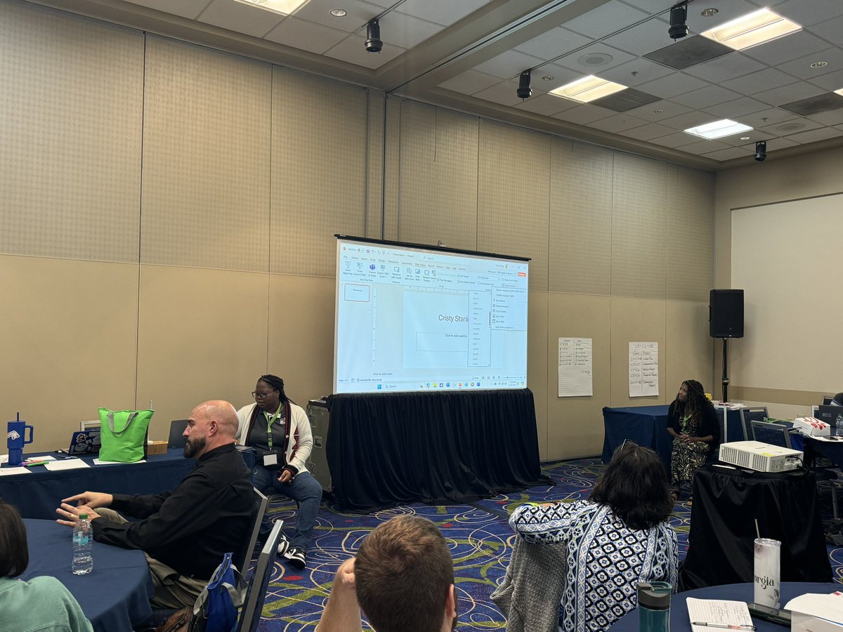 crypticmaestro's tweet image. Did you know #PowerPoint will translate your speaking to different languages while you present?! Cristy Starling @RcpsMath showed us how to use it to support multilingual learners during #MarhCON24. @GaDOEMath @Math_HCS