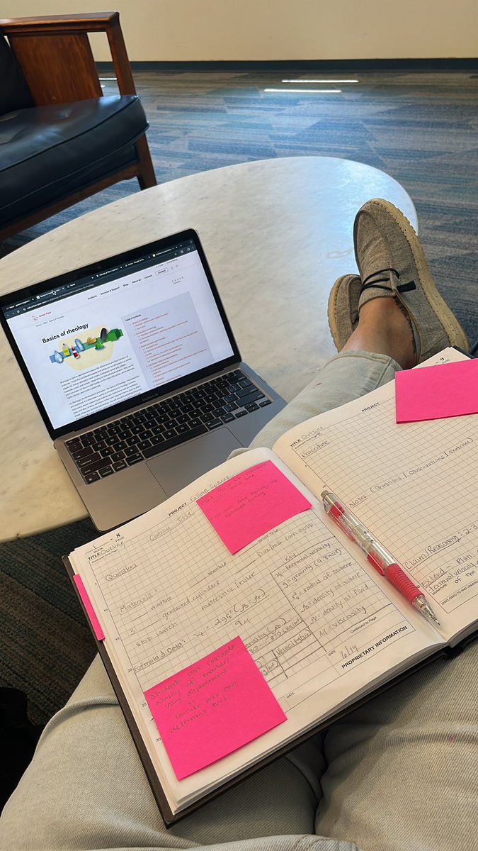 GwenanneGabel's tweet image. Taking my new learning &amp;amp; lesson planning. Using rheology to get kids exploring balanced forces in fluids! #RET #ExploreBeforeExplain #DoingScience @Humble_2ndSci @RiceU_STEM @STEMquinn @icerd02