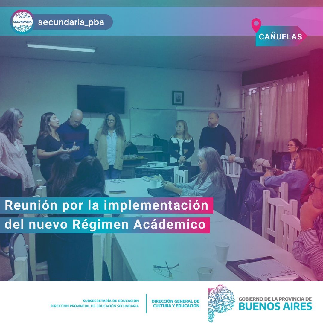 SecundariaDGCYE's tweet photo. 🙋🏽♀️🙋🏽♂️ Encuentro de trabajo sobre el nuevo Régimen Académico 🏫
📍La subdirectora de gestión institucional de la #DPESec, Prof. Karina Prandi, junto con el asesor Ignacio Massimo, los asesores de #DIEGEP Dario Nelson e Inés Atilli y el equipo de fortalecimiento de la #DPESec. (+) https://t.co/gsWeDHoqdP