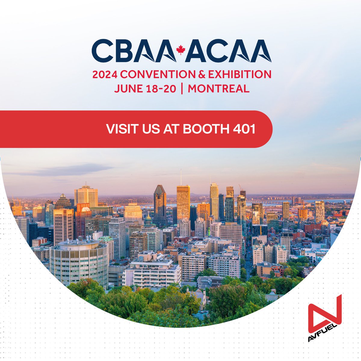 AVFUEL's tweet photo. The Avfuel team is excited to greet you next week in Montreal!
 
Don’t miss this chance to connect with us in booth 401. 
 
@CBAACanada
#CBAA2024 https://t.co/W1FexBX0Y3