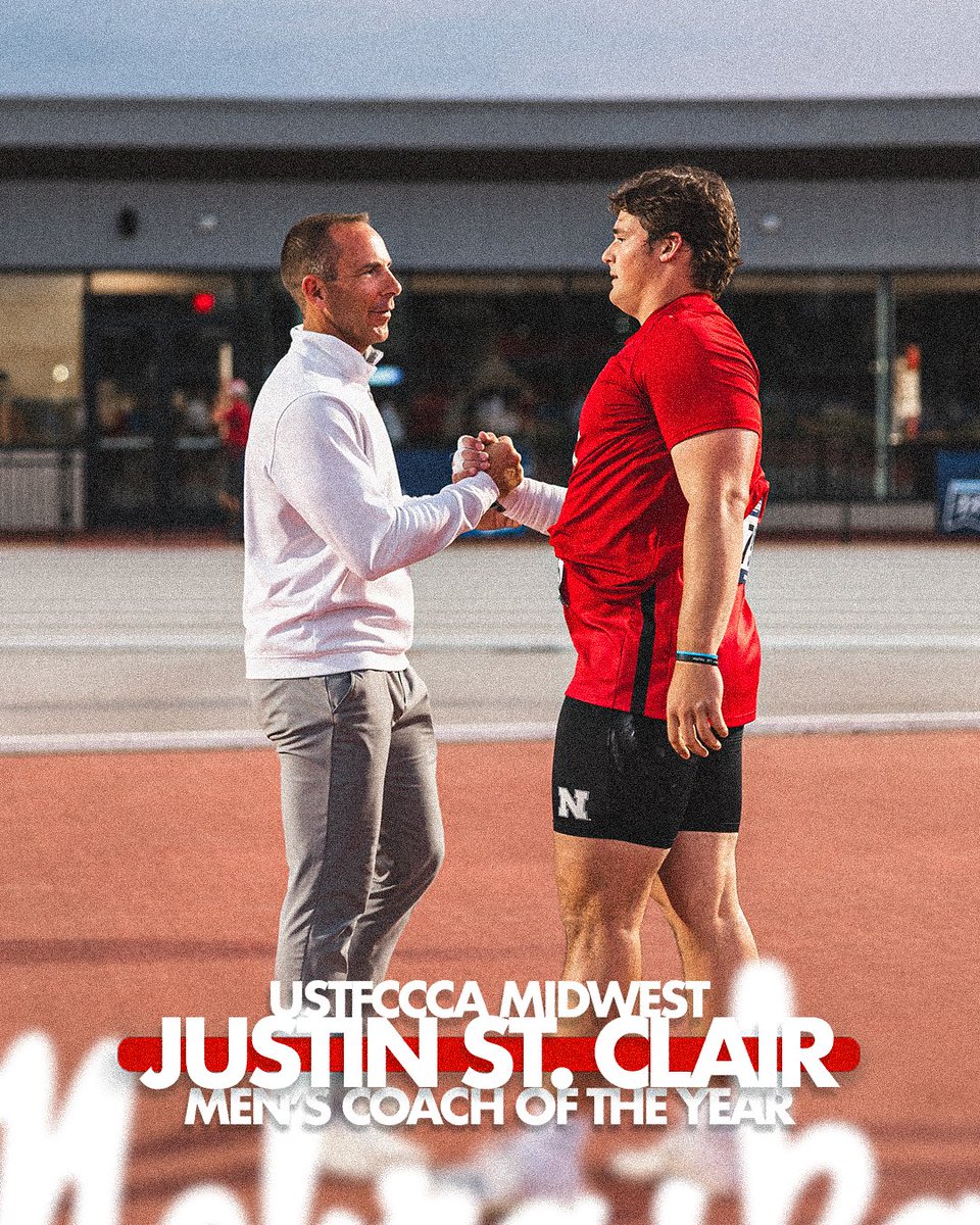 The future of Nebraska Track &amp; Field is bright. 

Justin St. Clair - <a href="/USTFCCCA/">USTFCCCA</a> Midwest Men's Coach of the Year