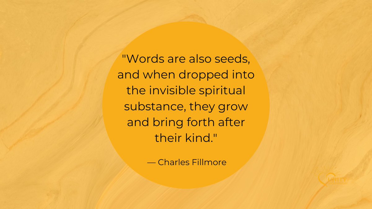 UnityWDC's tweet image. "Words are also seeds, and when dropped into the invisible spiritual substance, they grow and bring forth after their kind."
––Charles Fillmore
#qotd