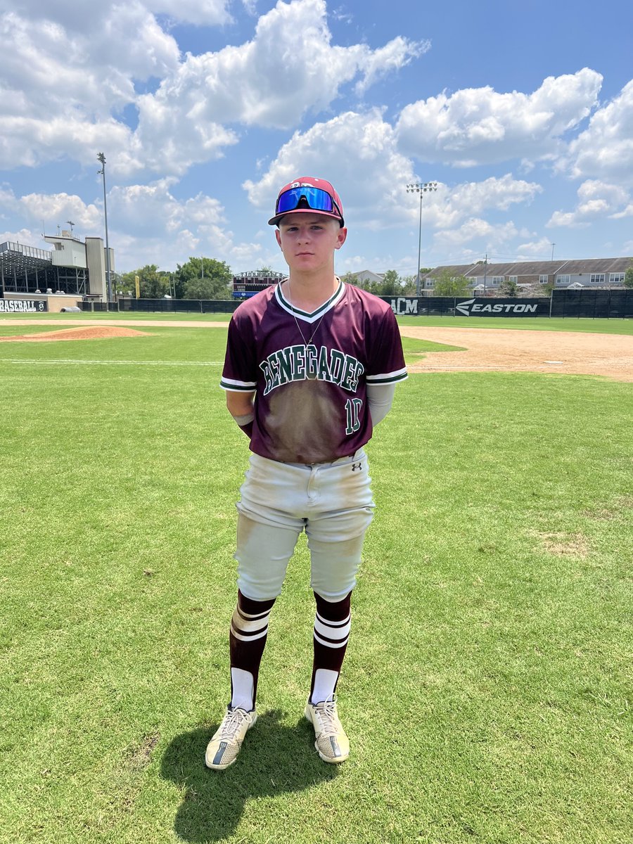 FiveToolTexas's tweet image. F: @BVRenegades 16U Maroon 19, Trosky Texas Putnik/Lopez 16U 0
PoG: Evan Curtis 2-3, 2 2B, 2 RBI, 2R | 4 IP, 4K, H, 0 ER
Hitter: @witt_kade0317 3-3, 2 2B, 3 RBI, R