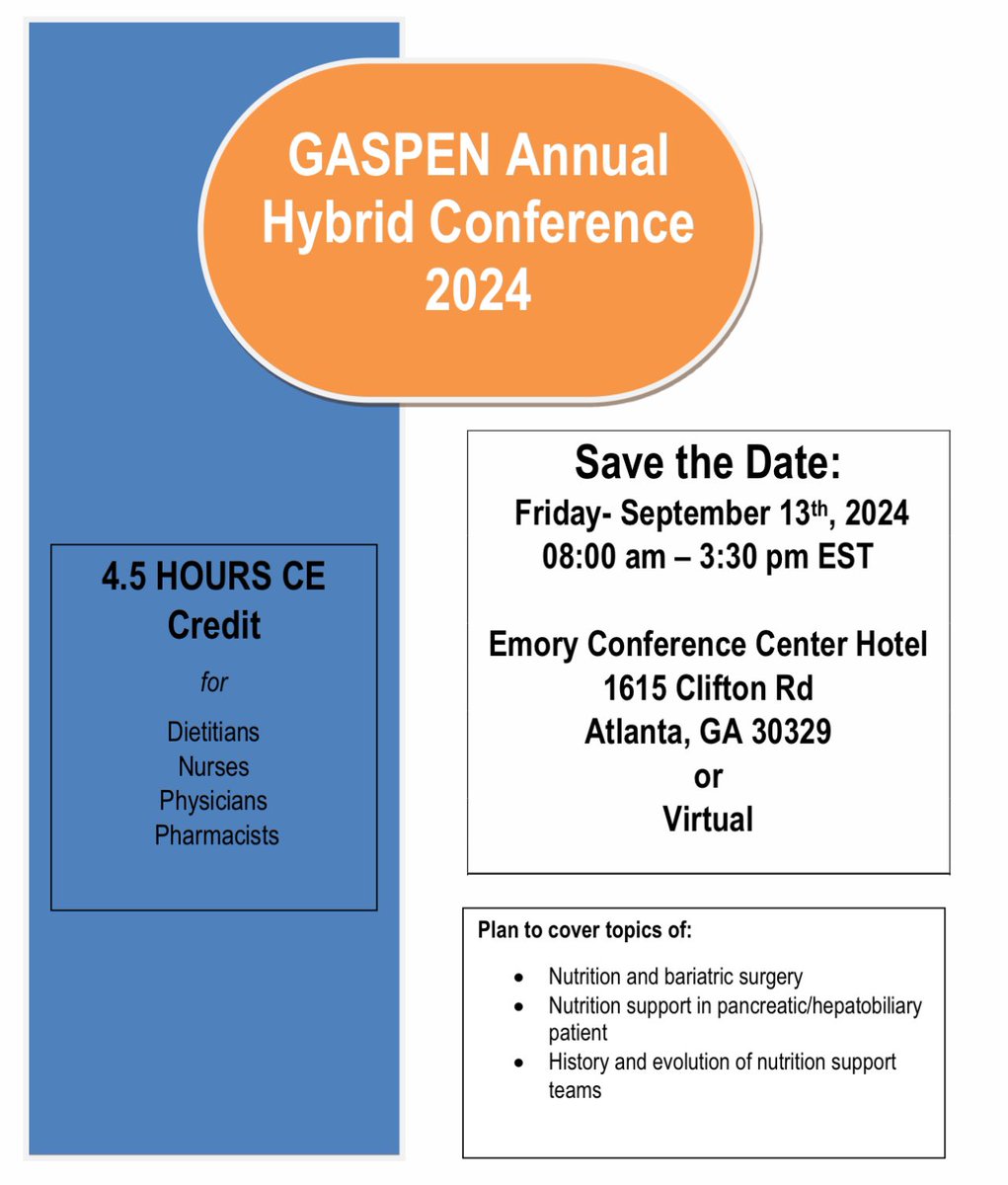 GASPENGa's tweet photo. SAVE THE DATE for #GASPEN24!
Are you planning to join? 

Let us know below if you’ll be there IRL or virtual m! 

@ASPEN_nutrition https://t.co/2T8aCOquoI