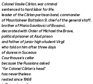 #GraphPoem #DHSI24 #hermeneuticmodeling #DHSI24 #vectorprosody facebook.com/Margento.Offic…
Colonel Vasile Cârlan, war criminal
sentenced to hard labor for life,
leader of the Cârlan partisan band, commander
of Mountaineer Battalion 9, chief of the genera
....