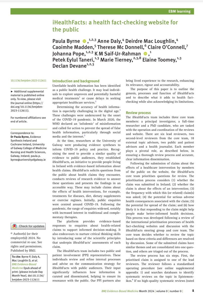 Happy to share our EBM learning piece on iHealthFacts, just published on <a href="/BMJ_EBM/">BMJ Evidence-Based Medicine</a>.

ebm.bmj.com/content/early/…

Happy reading 😃.