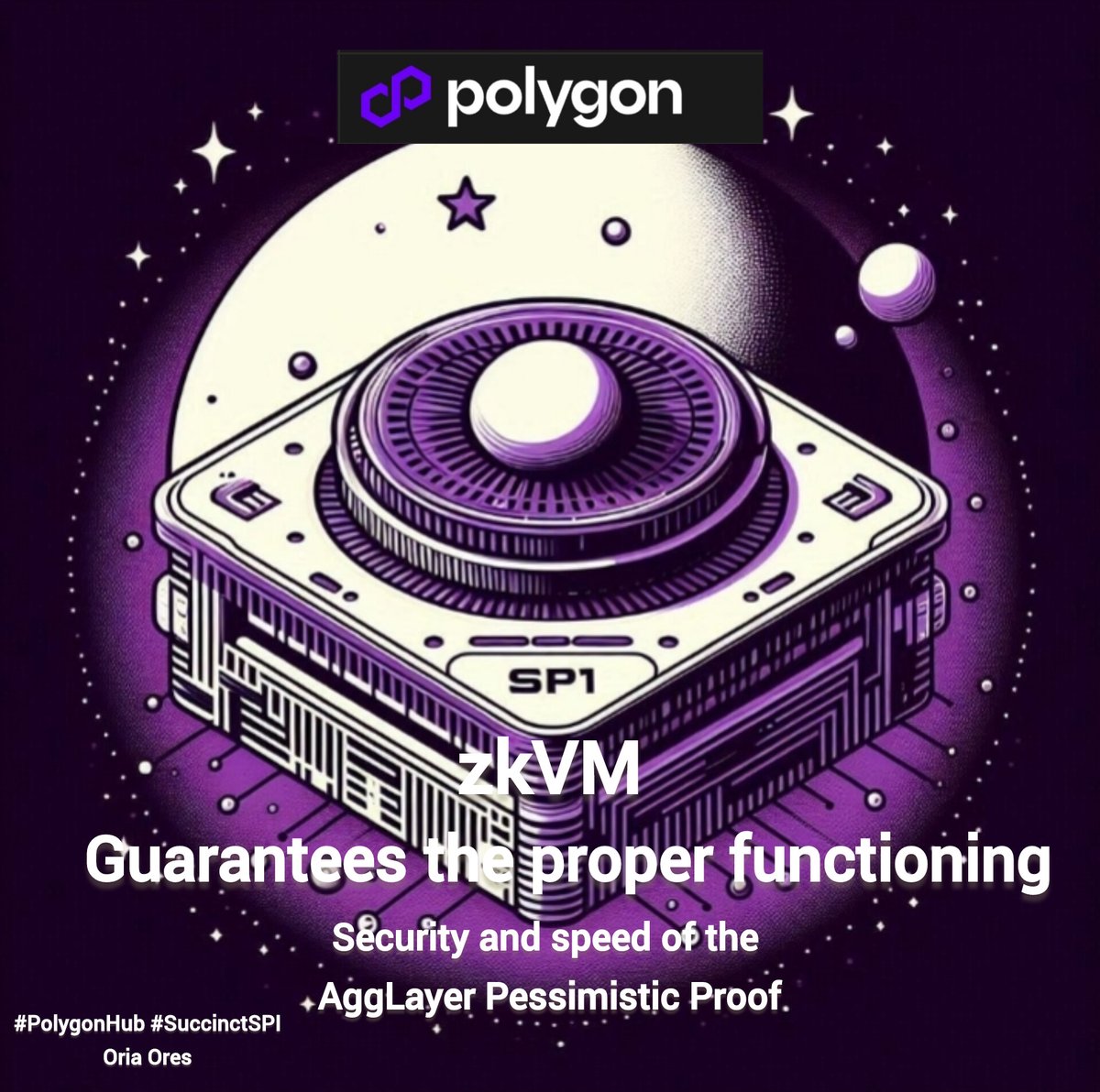 OriaOres's tweet image. Its objective is to guarantee the proper functioning, security and speed of the @0xPolygon Pessimistic Proofs. 

SP1 is an open source zkVM (zero-knowledge virtual machine), which verifies programs written in RUST.

#PolygonAggLayer #PolygonHub #SuccinctSPI