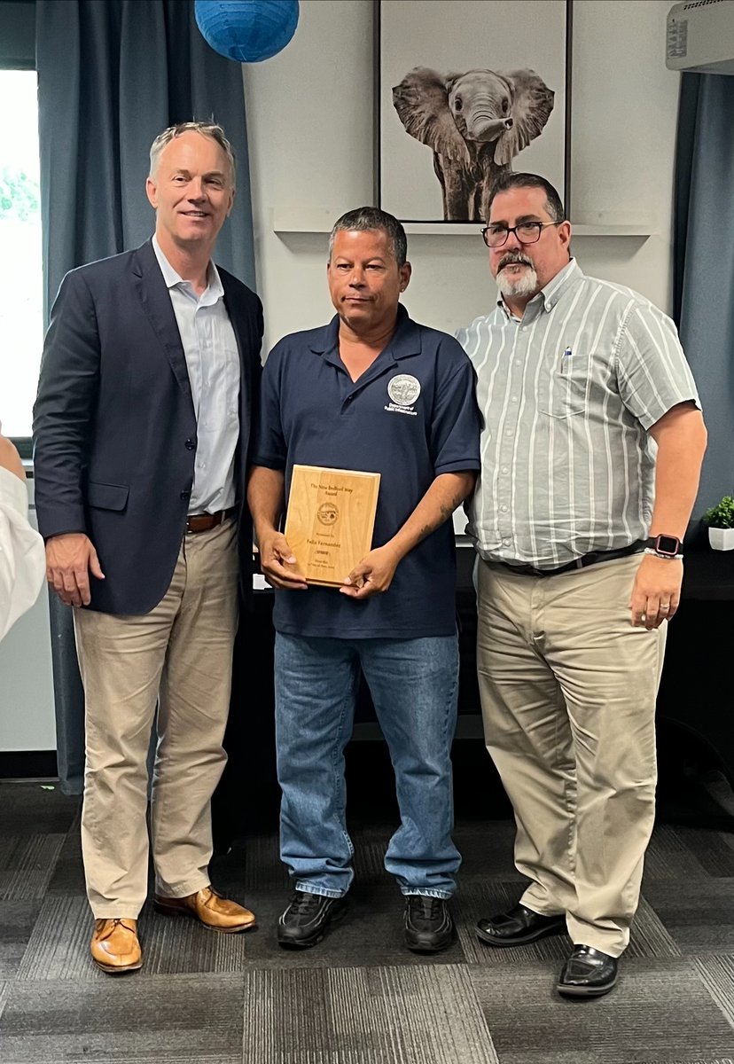 Congratulations to DPI's Felix Fernandez, one of the recipients of the New Bedford Way Award.  Thank you for your dedication!