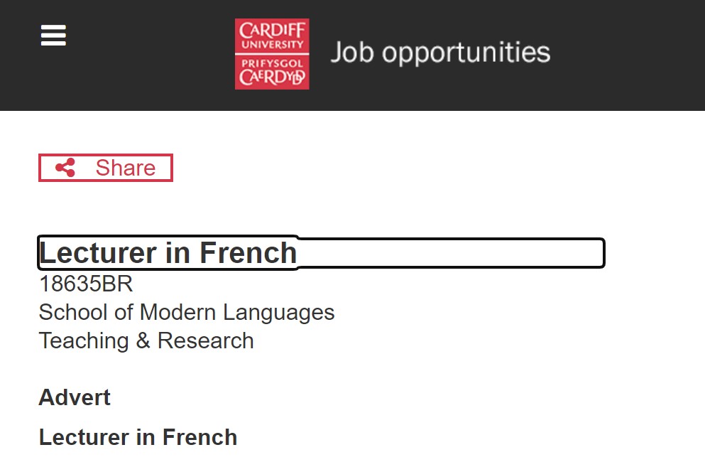 Khalid Lyamlahy (@khalidlym) on Twitter photo Job announcement: The School of Modern Languages <a href="/cardiffuni/">Cardiff University</a> <a href="/cardiffmlang/">Modern Languages</a> is seeking a Lecturer in French (Teaching and Research pathway) - Closing date: Sunday, 30 June 2024 bit.ly/3xevxbh #teachingjobs #teachingjob #francophonestudies #frenchstudies #jobalert Job announcement: The School of Modern Languages <a href="/cardiffuni/">Cardiff University</a> <a href="/cardiffmlang/">Modern Languages</a> is seeking a Lecturer in French (Teaching and Research pathway) - Closing date: Sunday, 30 June 2024 bit.ly/3xevxbh #teachingjobs #teachingjob #francophonestudies #frenchstudies #jobalert