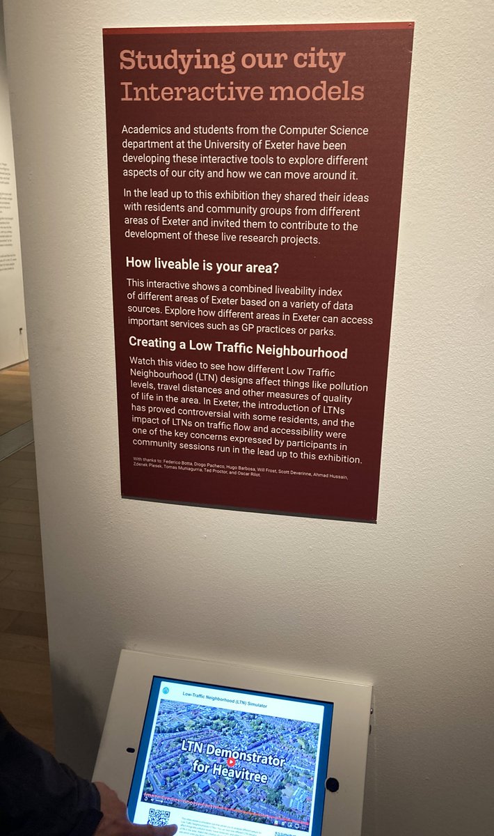 Diogo Pacheco (@diogofpacheco) on Twitter photo Proud to see the works of our students <a href="/UniofExeter/">University of Exeter</a> <a href="/exetercompsci/">UoE Computer Science</a> <a href="/Fede_Botta/">Federico Botta</a> at the <a href="/RAMMuseum/">Royal Albert Memorial Museum, Exeter</a>. Check our LTN simulator diogofpacheco.github.io/teaching/ltn/l… Proud to see the works of our students <a href="/UniofExeter/">University of Exeter</a> <a href="/exetercompsci/">UoE Computer Science</a> <a href="/Fede_Botta/">Federico Botta</a> at the <a href="/RAMMuseum/">Royal Albert Memorial Museum, Exeter</a>. Check our LTN simulator diogofpacheco.github.io/teaching/ltn/l…