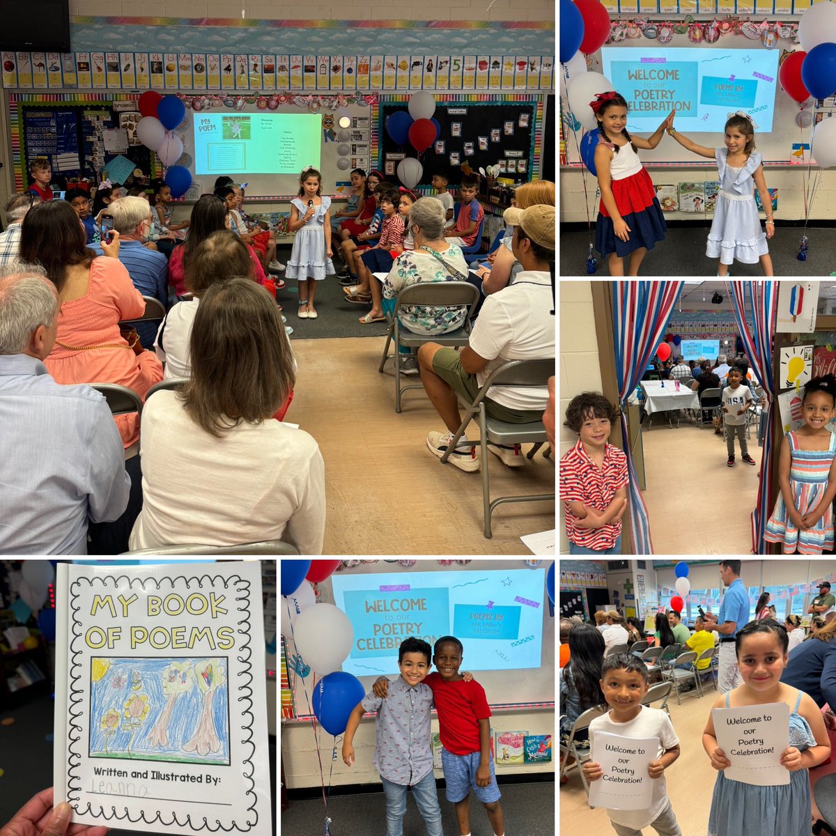 Tylette Miller (@msmillerway) on Twitter photo Our Poetry Celebration this morning was a big SUCCESS! 🎉 During our Poetry Unit, we learned about and then wrote 7 different types of poems! Afterwards, we chose our favorites to recite at a Poetry Reading for our families! Way to go, 1st Grade! <a href="/DPalaia/">Denise Palaia</a> #SpartanLegacy Our Poetry Celebration this morning was a big SUCCESS! 🎉 During our Poetry Unit, we learned about and then wrote 7 different types of poems! Afterwards, we chose our favorites to recite at a Poetry Reading for our families! Way to go, 1st Grade! <a href="/DPalaia/">Denise Palaia</a> #SpartanLegacy