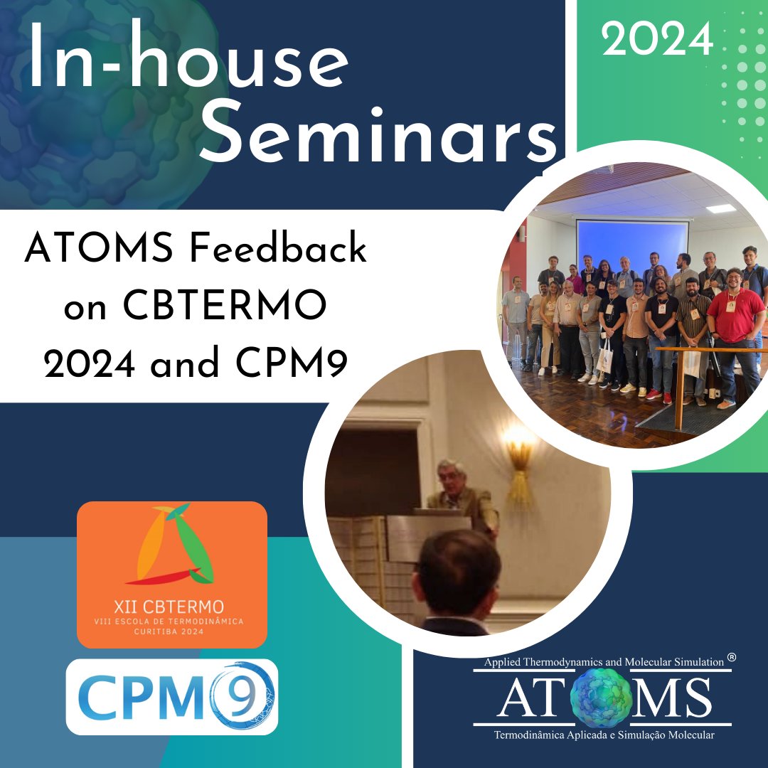 Last Friday, we had an internal seminar where we discussed feedback from the XII CBTERMO and CPM9 events. It was a fantastic opportunity to gather and talk about the key takeaways from each event. 💬📚✨