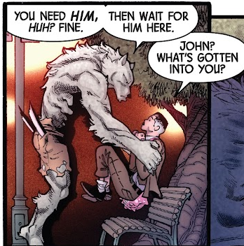 silver_zeo's tweet photo. So in the "Bloodhunt" Marvel Event, "Blood Hunters", they have a story where the Jamesons deal with the vampires. John is dealing it as  ManWolf/StarGod while J.J. goes at it as an obnoxious Dad to him, ontop of his usual New York richman obnoxiousness. https://t.co/wsgKN8cFop