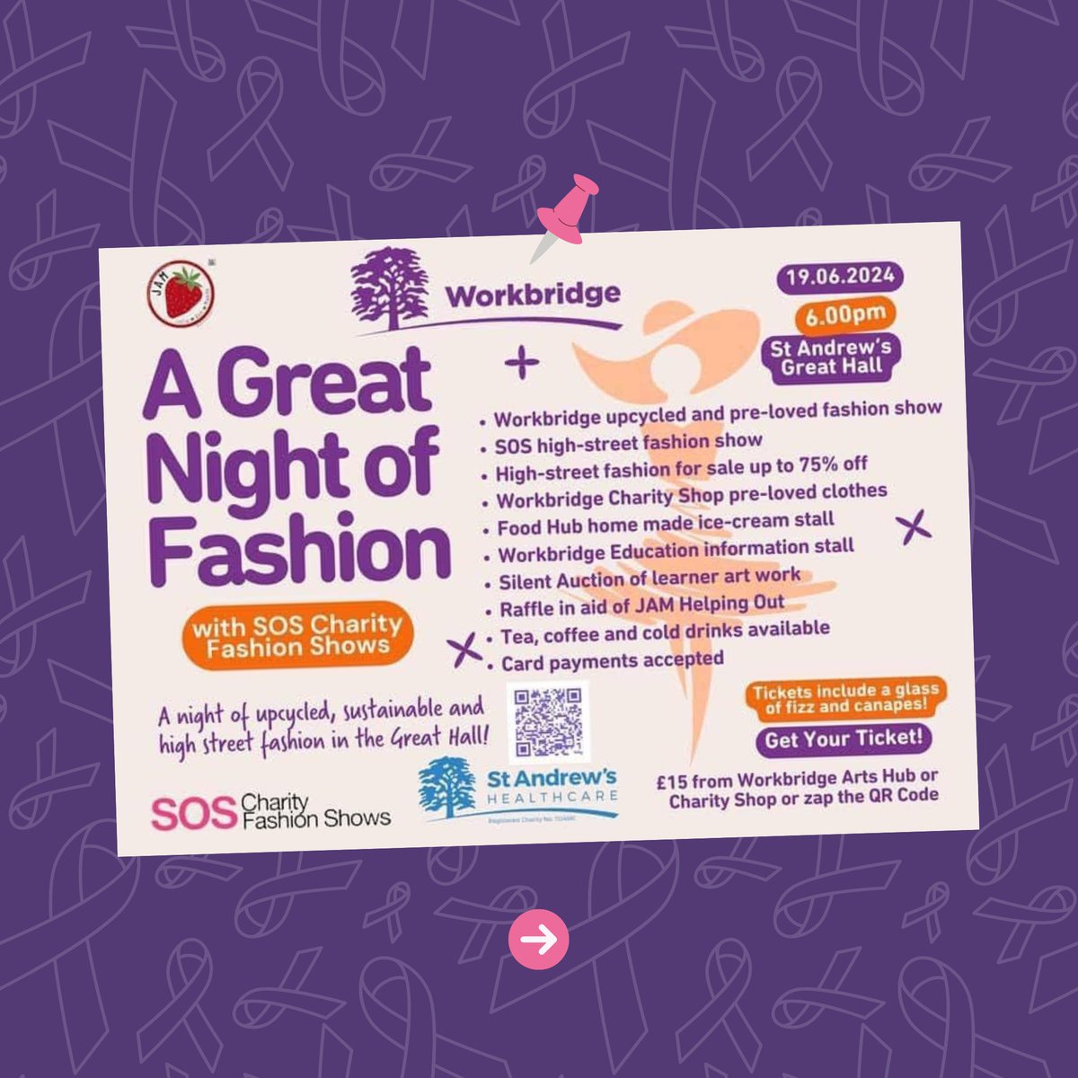 BreastfriendsN's tweet image. Julia, Ann and Many (the trio behind JAM – helping out) are putting on a charity fashion show with @WorkbridgeUK 

⌚️ When? Wednesday 19th June at 6 pm
📍 Where? St Andrew’s Healthcare. Billing Road, Northampton. NN1 5DG

#Jamathon2024 #Workbridge