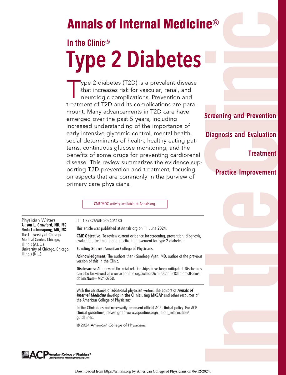 A new #InTheClinic covers screening, prevention, diagnosis and treatment of #Type2Diabetes: ow.ly/tYB750SiSnj