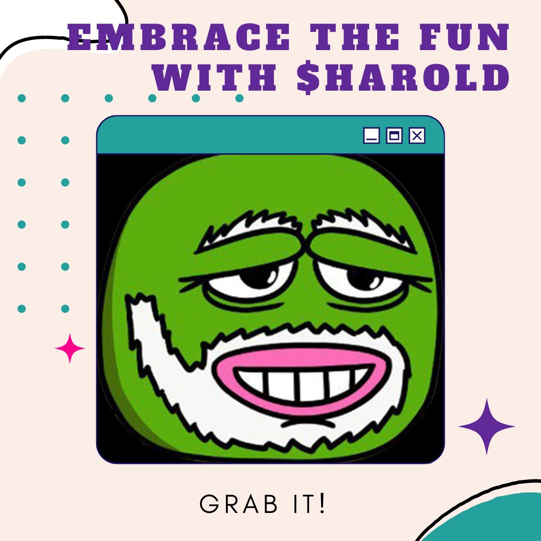 Embrace the fun with $Harold! 🌟 Dive into a world of creativity and joy with our vibrant collection of products. From stylish apparel to unique accessories, $Harold has something for everyone.

daddyharold.com

#daddyharold #HaroldTransformation #LifeChangingWisdom
