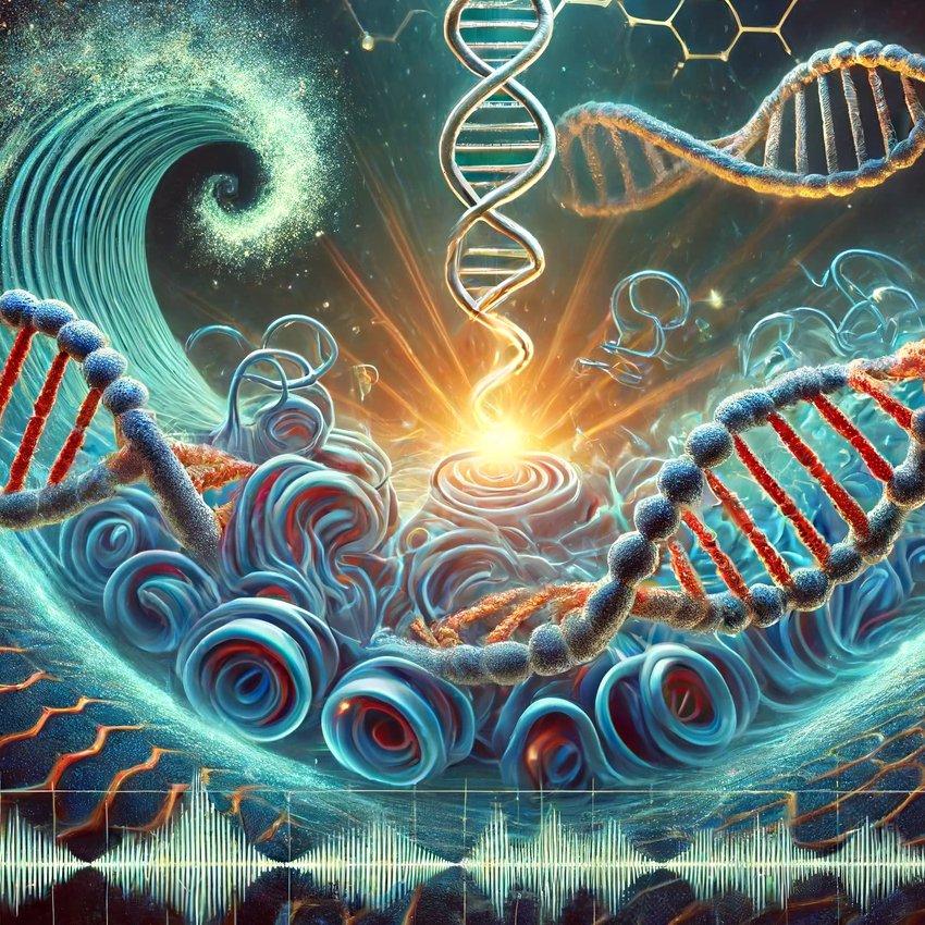 drew_ponder's tweet photo. #ScientificBreakthrough #EnzymeSpeed #DNAReplication #EvolutionTheory #FrequencyWaveTheory #BiologicalRevolution #RapidReplication #MolecularBiology #ScientificDiscovery #BiotechInnovation
Here is the generated image illustrating the enzyme rapidly copying DNA strands with a focus on speed, accuracy, and resonance.