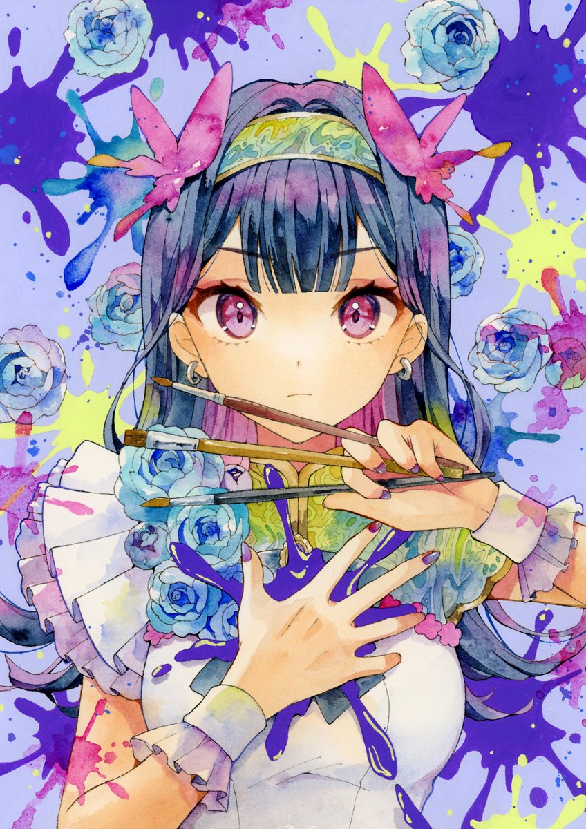 私は色を操る魔術師です🧙🎨 素敵なタグありがとうございます！ #水彩