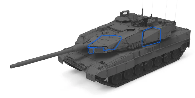  今後、ドイツなどが調達する予定の「レオパルト2A8」の新しいCGが掲載されています(現時点でドイツが配備しているものの最新型はA7V)。 