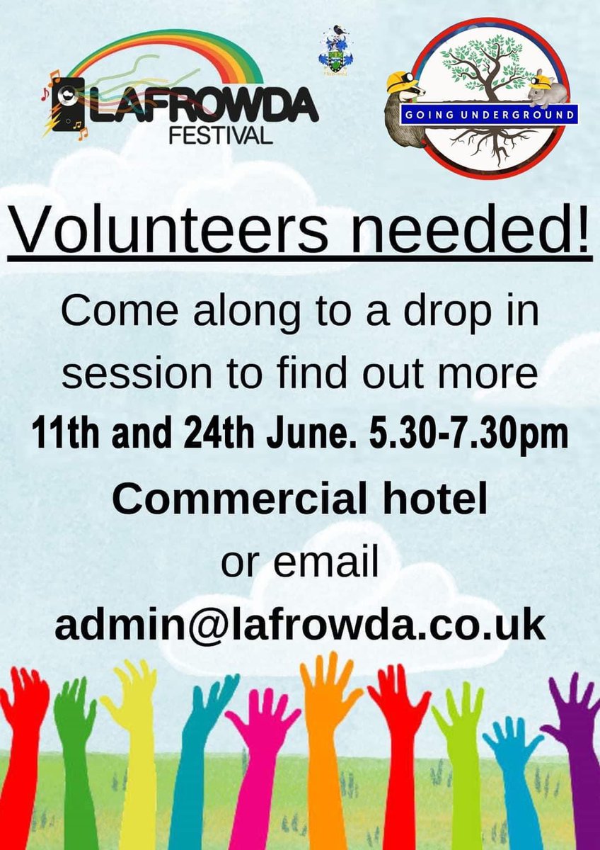 LafrowdaDay's tweet photo. Be part of the #lafrowdafestival dream team ‼️
Lafrowda relies on help from volunteers on both the week before, and the big day.
If you or anyone you know is interested in getting involved, join us on 24th June @ The Commercial to find out more!
#stjust #lafrowda https://t.co/EGKuu7TUu7