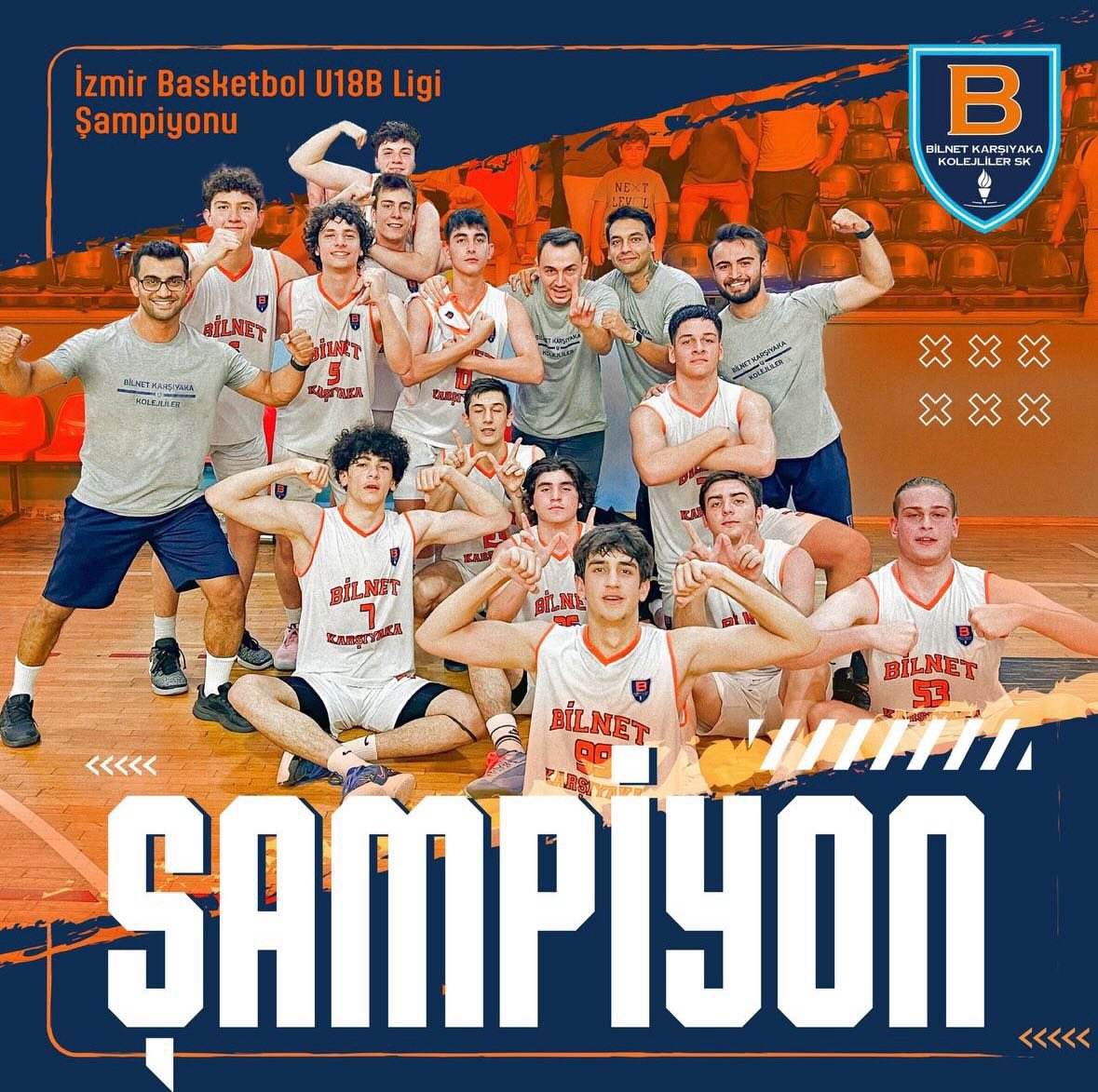 Şampiyonluk için çıktığımız sahadan kupayla dönmenin gururunu yaşıyoruz!👏🏀

İzmir Basketbol U18B ligi şampiyonluk maçı, takımımızın zaferiyle sonuçlandı. 
11 Haziran Salı günü Göztepe Basketbol ile gerçekleşen final maçında zaferi göğüsleyen takımımızı ve teknik ekibimizi, bu