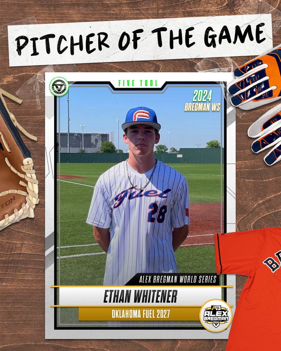 ✭Five Tool Texas✭ (@fivetooltexas) on Twitter photo #BregmanWS F: <a href="/OKFuelAthletics/">OK Fuel Athletics</a> 14,
Dullins Dodgers Spencer 4.
PoG: Kaden Collins 2-3, HR, 3 RBI
Pitcher: <a href="/ehwhitener/">Ethan Whitener</a> 5 IP, CG, 6K, 5H, 3ER
Notable: <a href="/reecefisher27/">Reece Fisher</a> 2-3, 2 RBI #BregmanWS F: <a href="/OKFuelAthletics/">OK Fuel Athletics</a> 14,
Dullins Dodgers Spencer 4.
PoG: Kaden Collins 2-3, HR, 3 RBI
Pitcher: <a href="/ehwhitener/">Ethan Whitener</a> 5 IP, CG, 6K, 5H, 3ER
Notable: <a href="/reecefisher27/">Reece Fisher</a> 2-3, 2 RBI