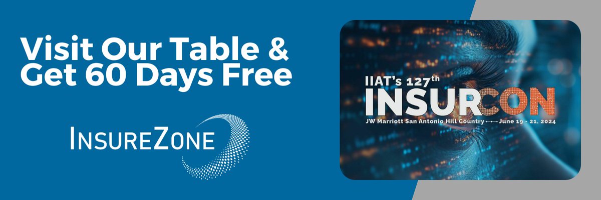 InsureZone's tweet image. We'll be at @iiatexas INSURCON next week, June 19-21st. Stop by Table D8 to learn how we can help you grow your agency with access to carriers, rating and back office support!