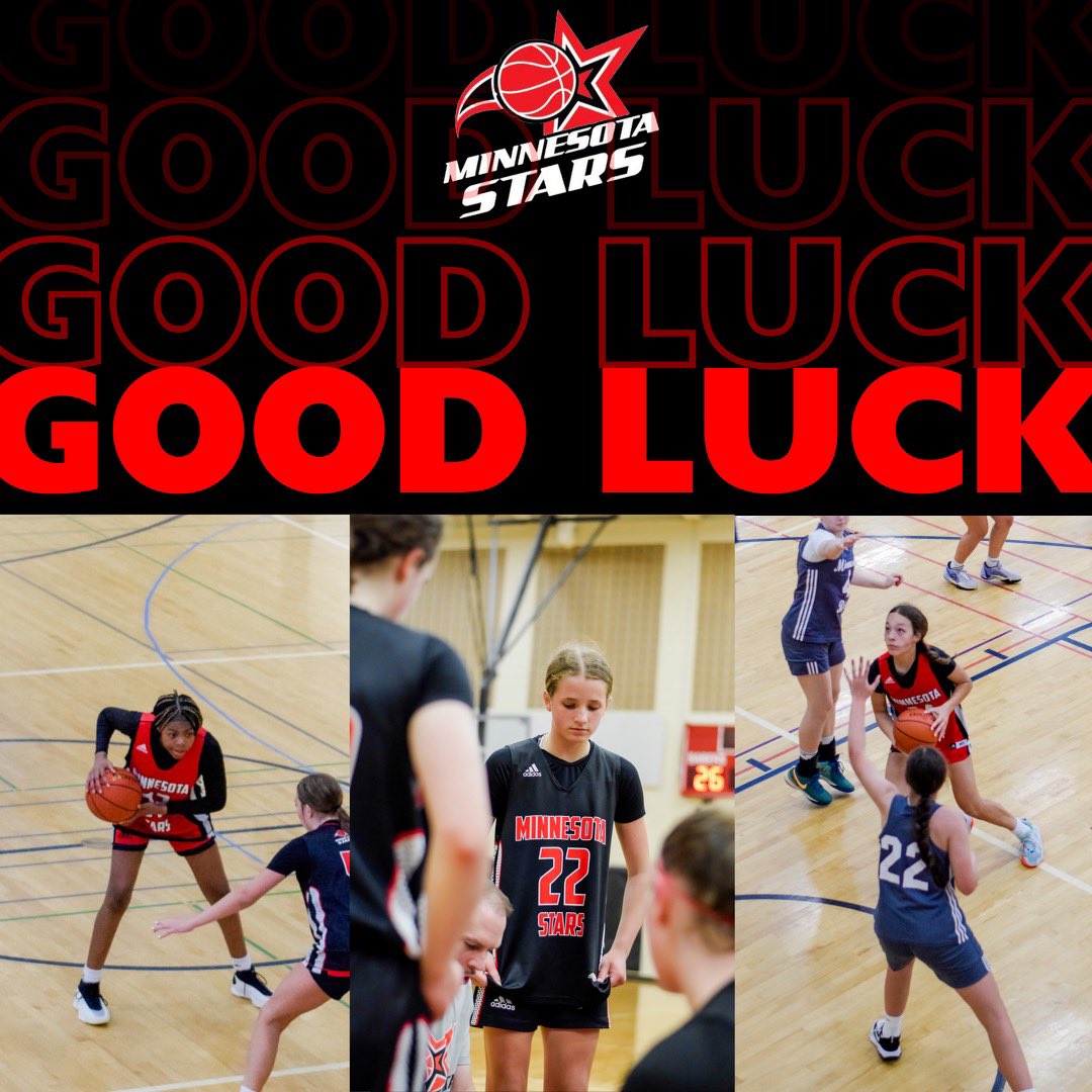 The WEEKEND has almost arrived! ☀️

Wishing good luck to our teams traveling south to Iowa for the Midwest Girls Classic:

2028 Buck
2028 Hobbs
2028 OU
2029 Hinze
2030 Barnes
2030 Joos 

Have fun, compete hard! 🏀💪

#StarsFam