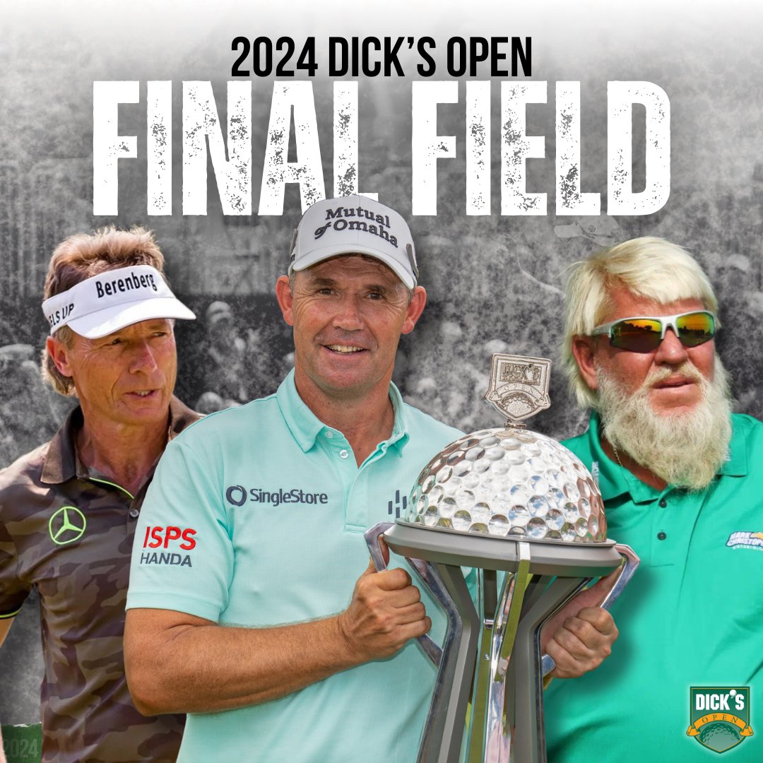 𝐓𝐎𝐔𝐑𝐍𝐀𝐌𝐄𝐍𝐓 𝐀𝐋𝐄𝐑𝐓: Complete Tournament Field Announced! ⛳

Click here to see the legends coming to the 2024 DICK'S Open:
dsgopen.com/field/

Limited tickets still available- don't miss out! Grab them now at dsgopen.com 🎫