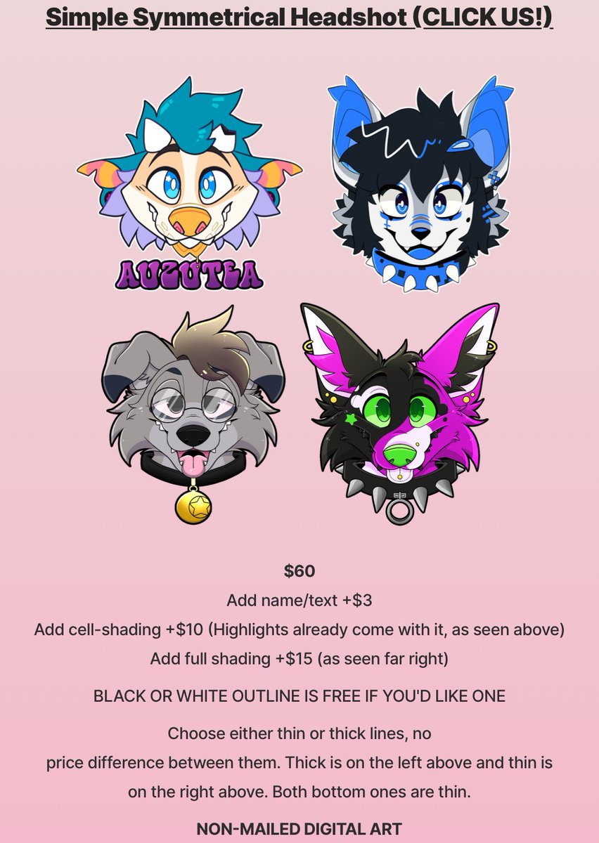 auzutea's tweet photo. Opening other comm types too ! To inquire: Auzucomms@gmail.com (email ref, paypal email, and idea in mind ! :3) https://t.co/0vyTqPuVip