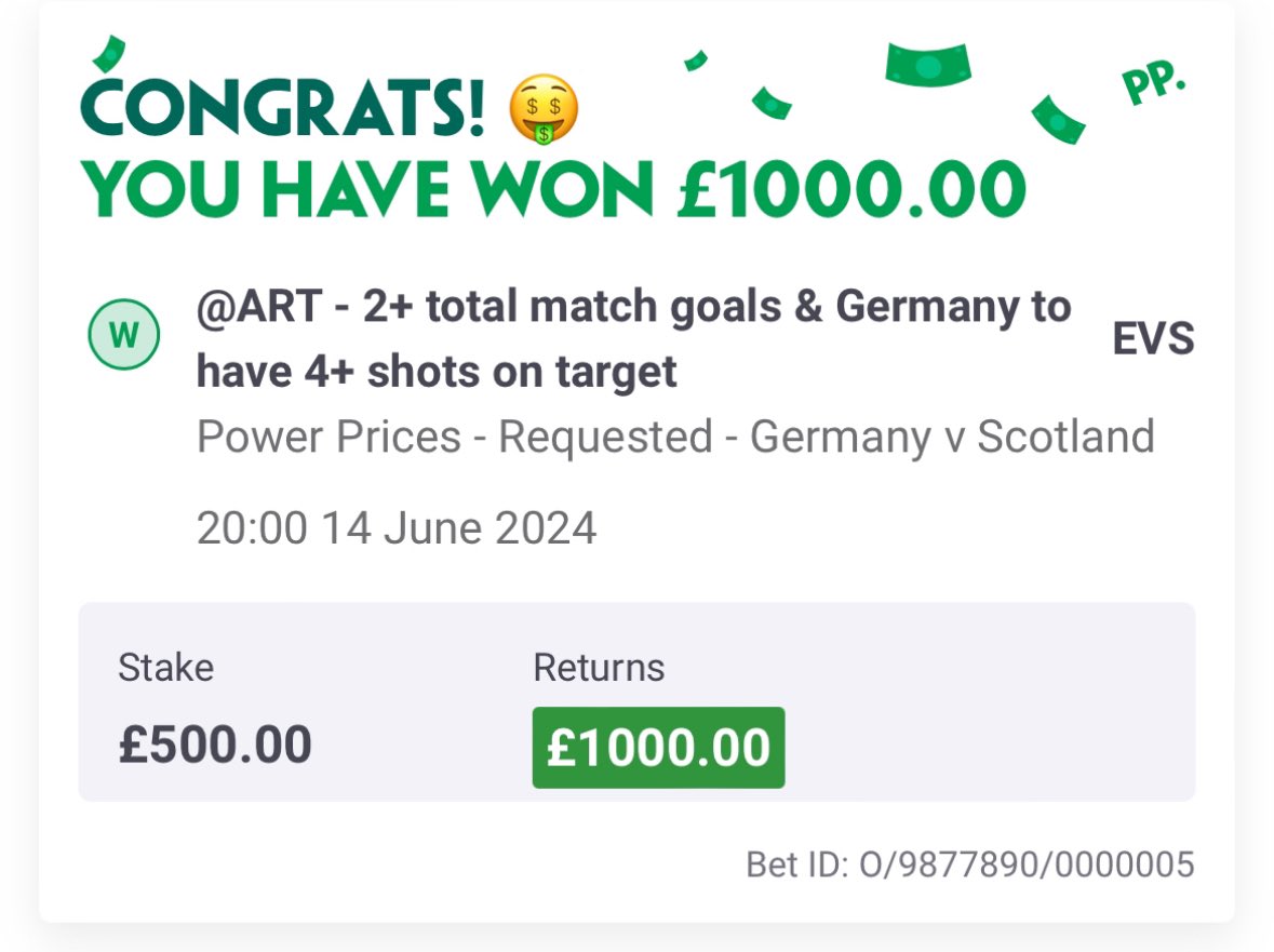 EFH_official1's tweet photo. PROFIT💰💸🔥

Full House on Darts🎯
+20pts on Greyhounds🐶
+10pts on Football⚽️

Link for group in bio⭐️

#greyhounds #darts #betting https://t.co/KML5qFoiby